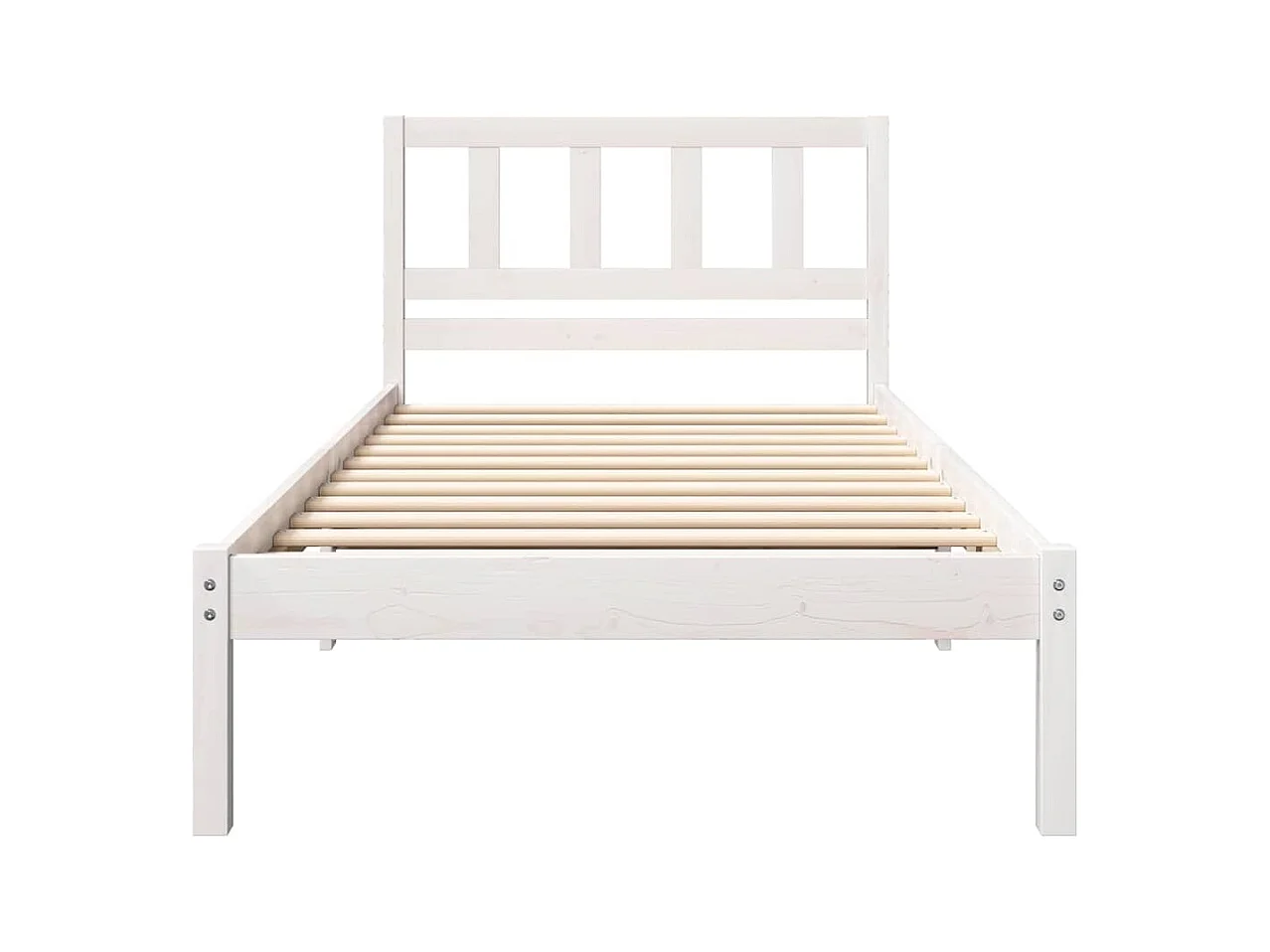 Estrutura da Cama Branco 90 x 190 cm Madeira de pinho maciça