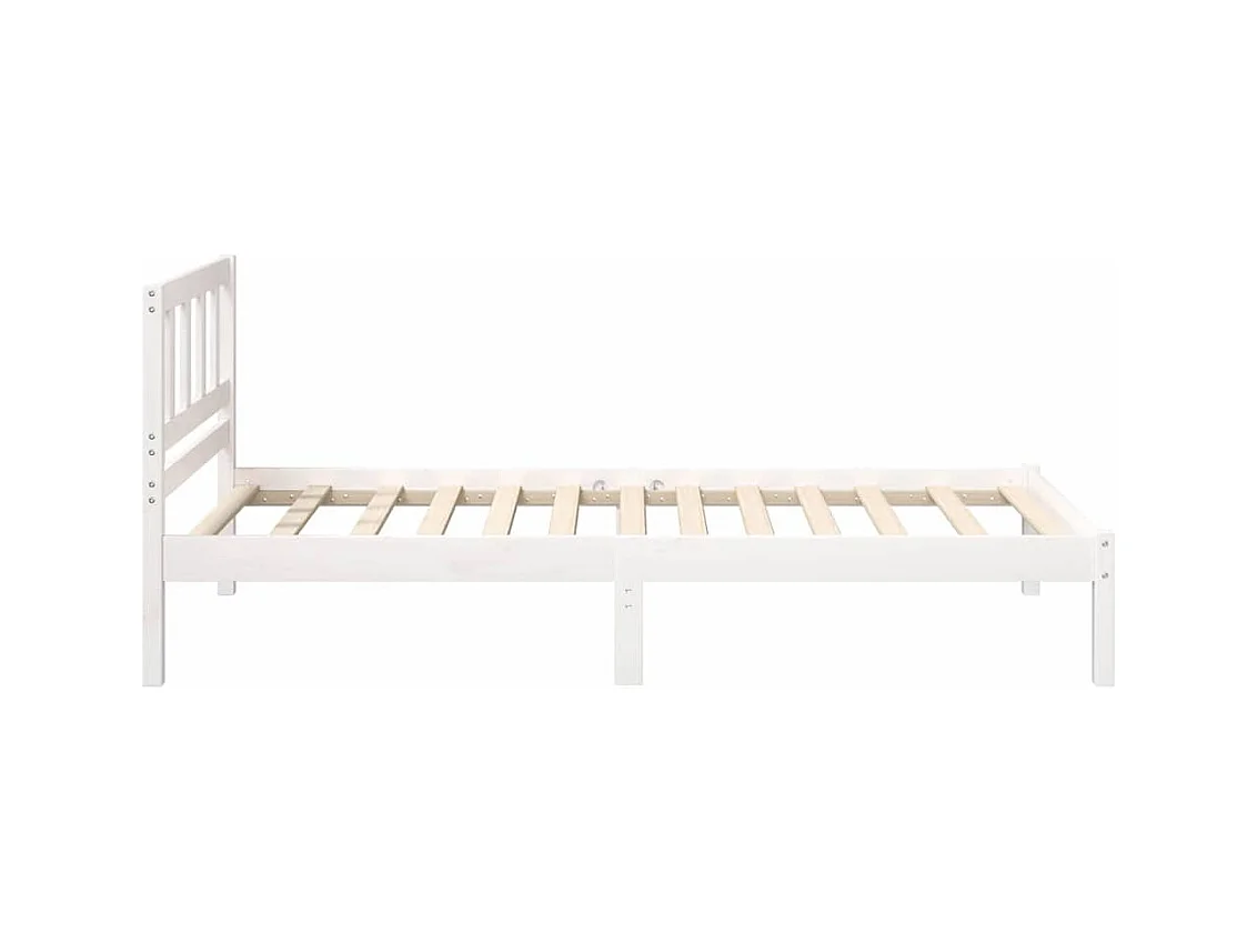 Estrutura da Cama Branco 90 x 190 cm Madeira de pinho maciça