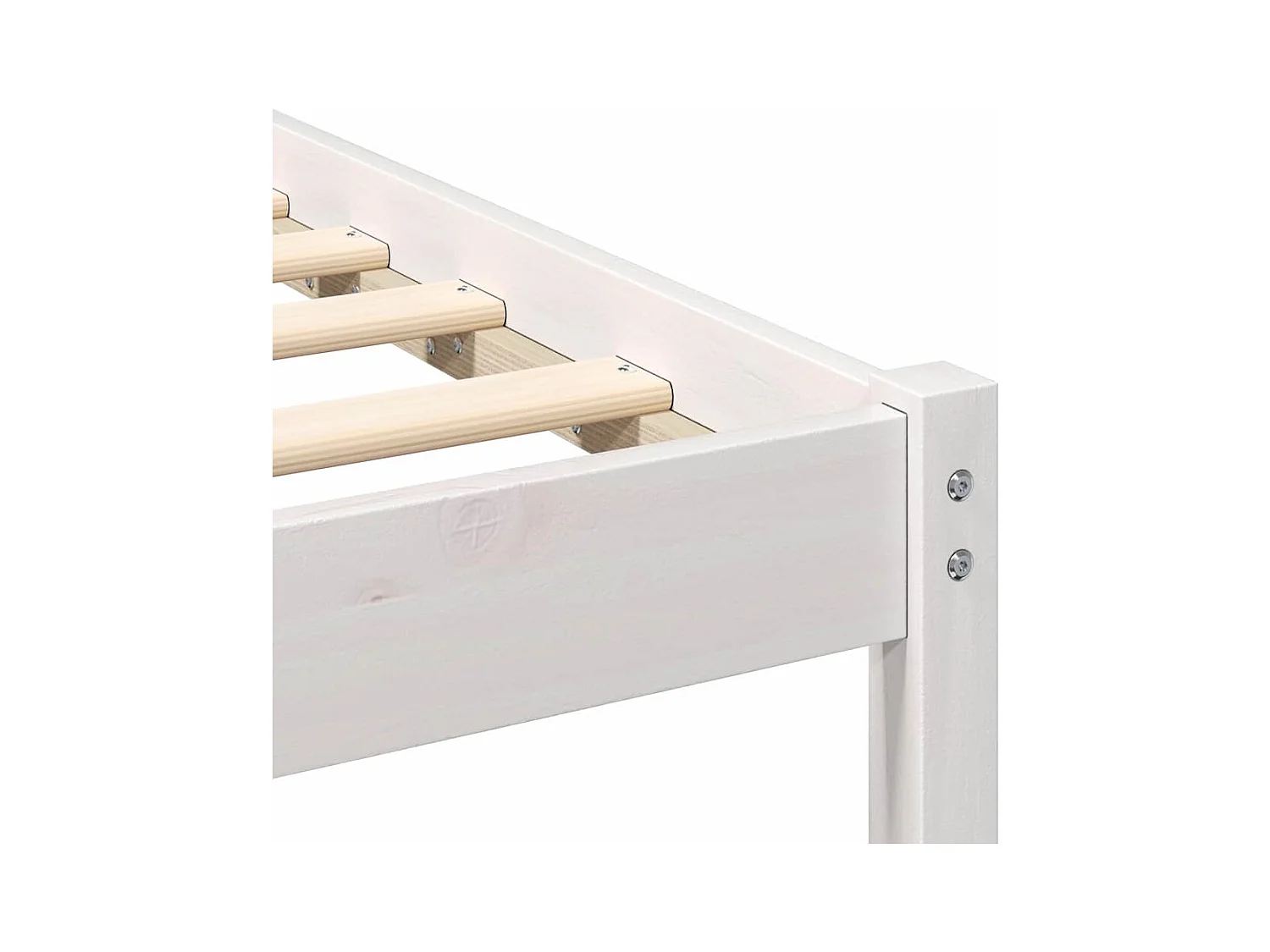 Estrutura da Cama Branco 90 x 190 cm Madeira de pinho maciça