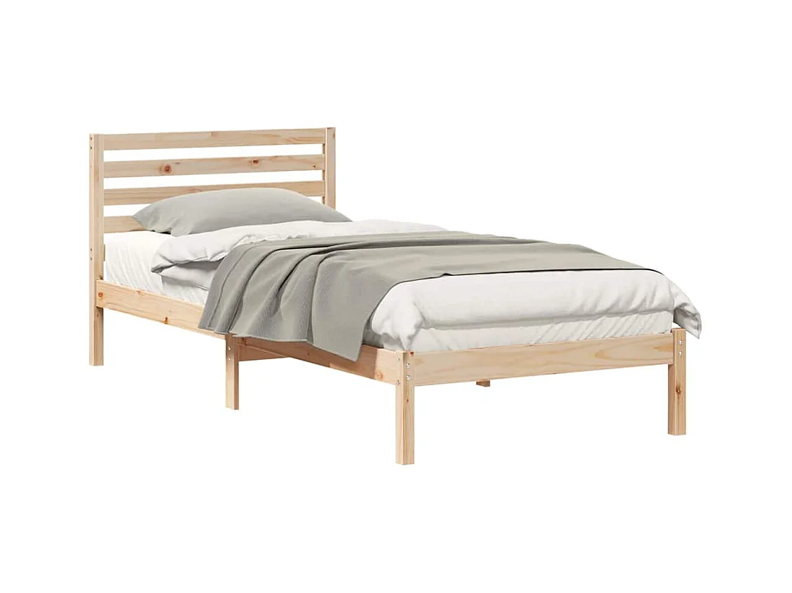 Cadre de lit Marron 80 x 210 cm Bois massif en pin