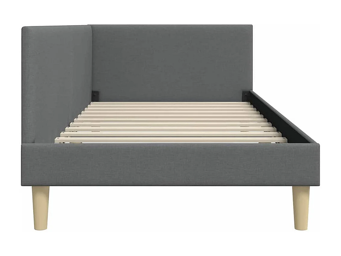 Estructura de cama en esquina Otro Gris oscuro 100 x 200 cm