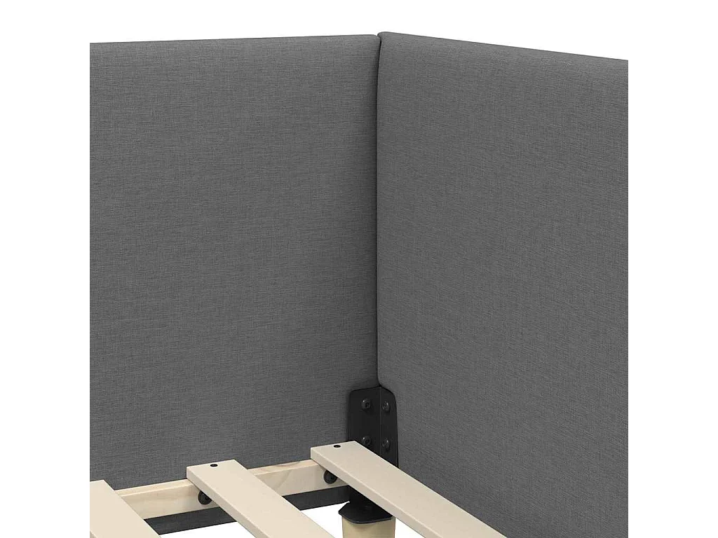 Cadre de lit d'angle Autre Gris foncé 100 x 200 cm