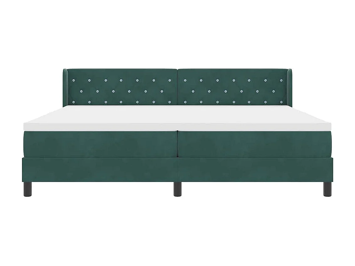 Cadre de lit avec matelas noir 100x200 cm en velours