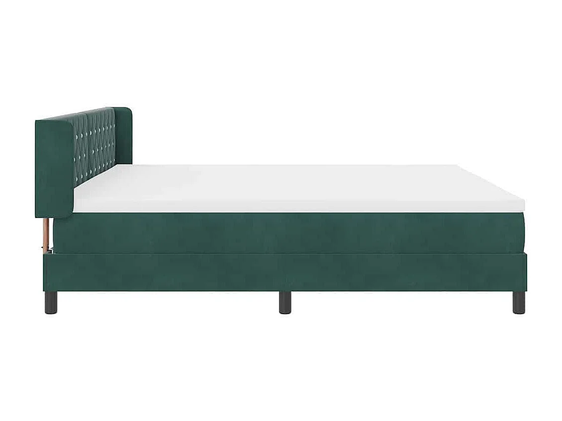 Cadre de lit avec matelas noir 100x200 cm en velours