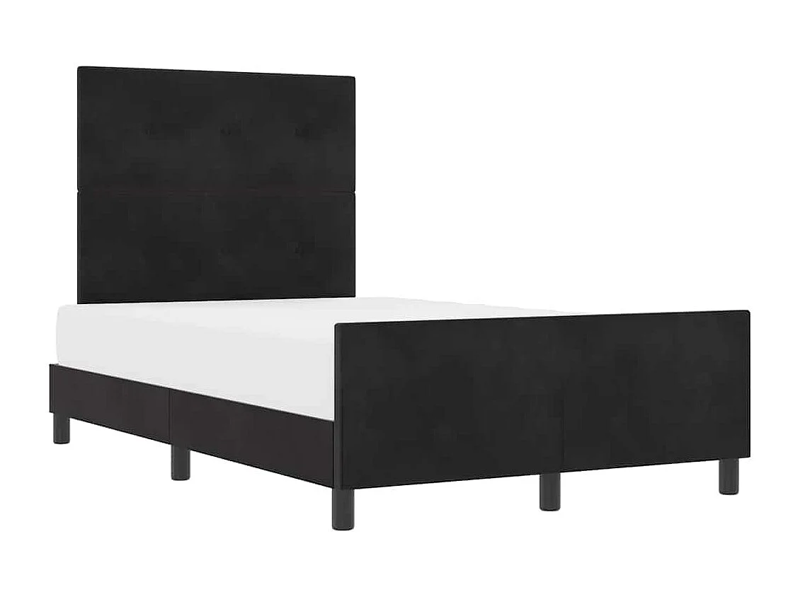 Estructura de cama con cabecera Negro 120 x 190 cm Terciopelo