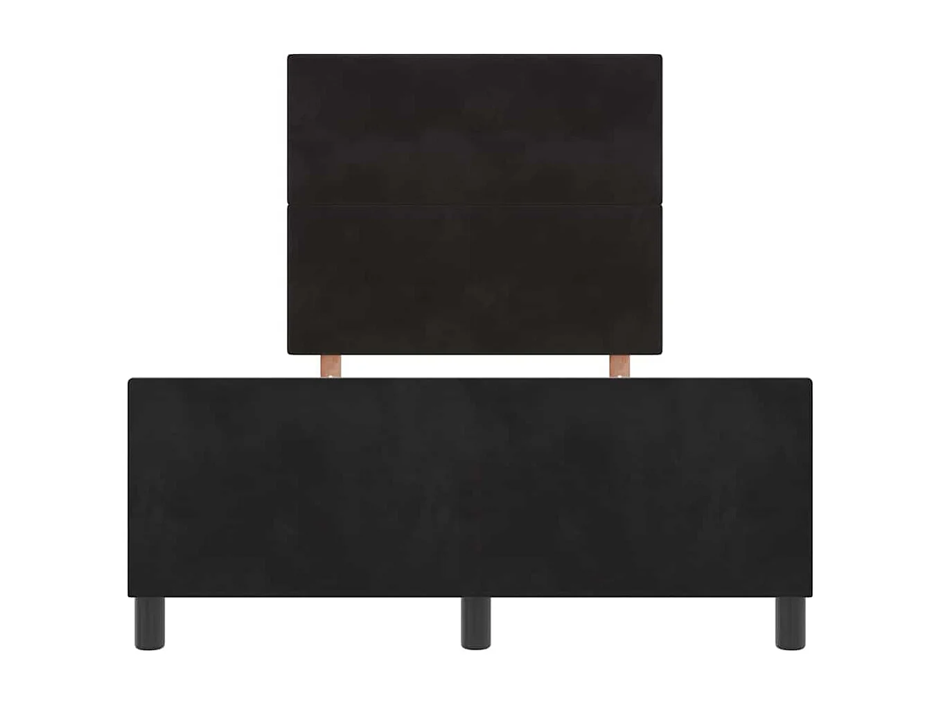 Estructura de cama con cabecera Negro 120 x 190 cm Terciopelo