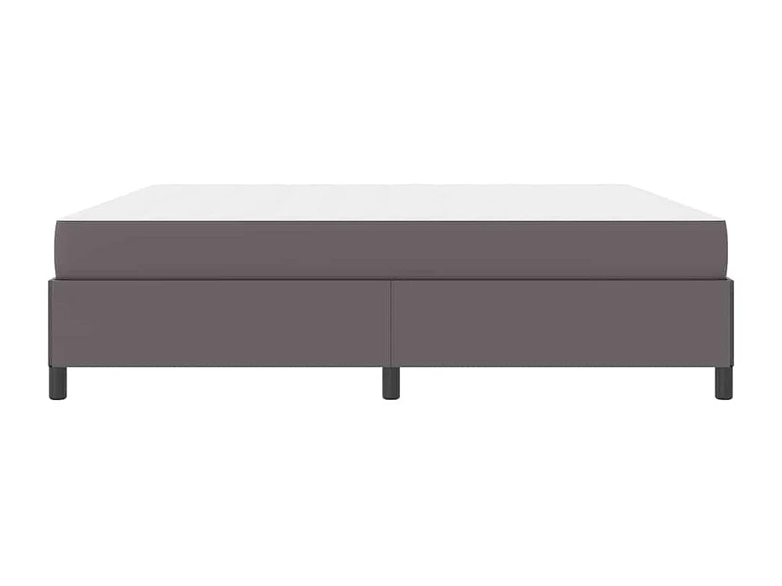 Cadre de lit avec matelas Gris 200 x 200 cm Faux cuir
