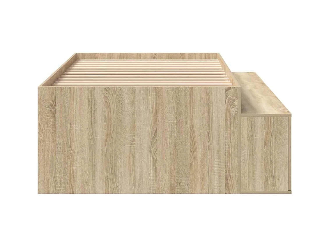 Estrado de cama com arrumação Carvalho sonoma 80 x 200 cm