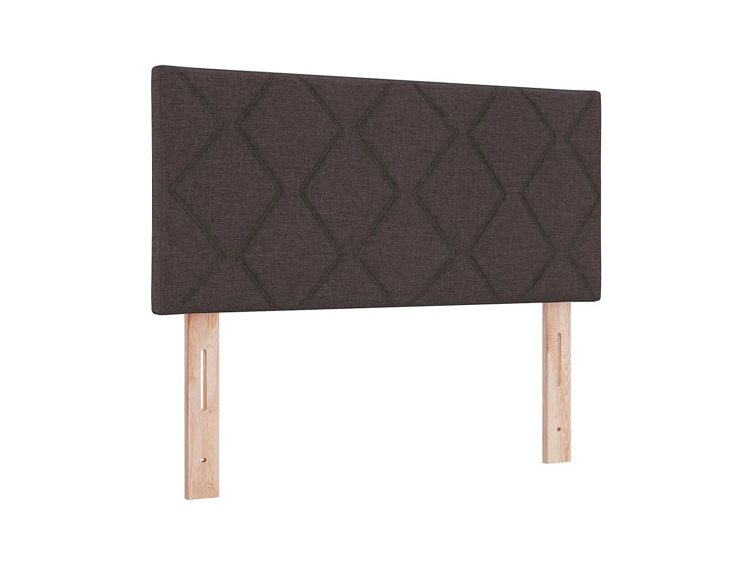 Cadre de lit avec matelas Marron foncé 90 x 200 cm tissu