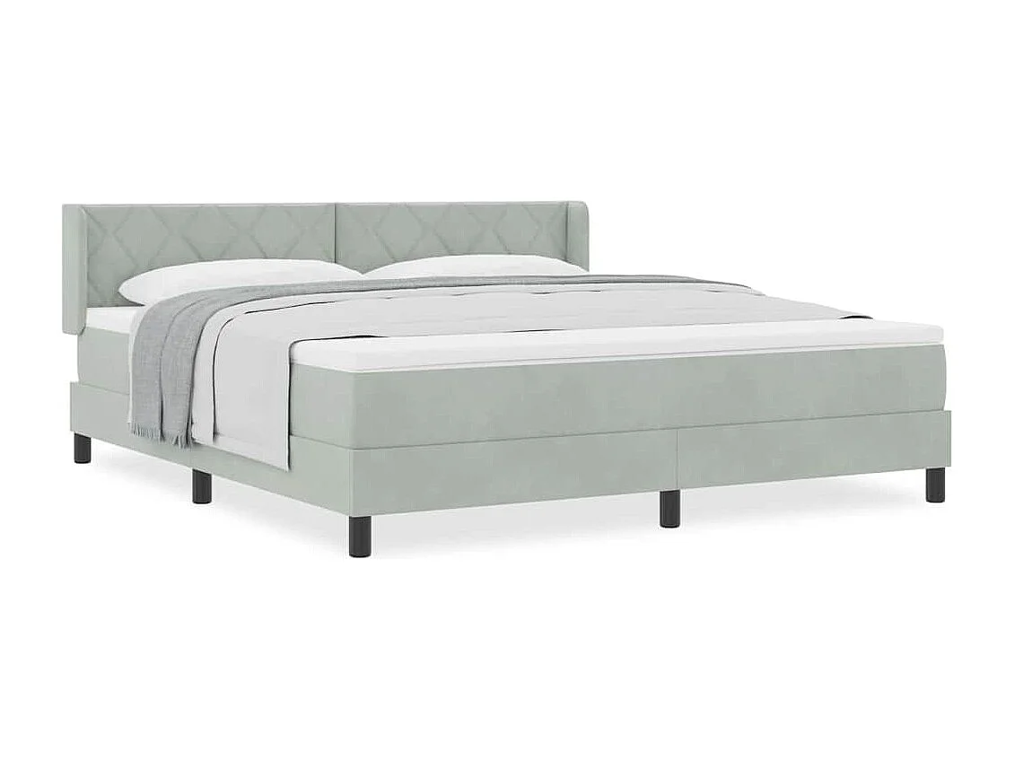 Cama con Somier y Colchón Negra 100x200 cm Terciopelo