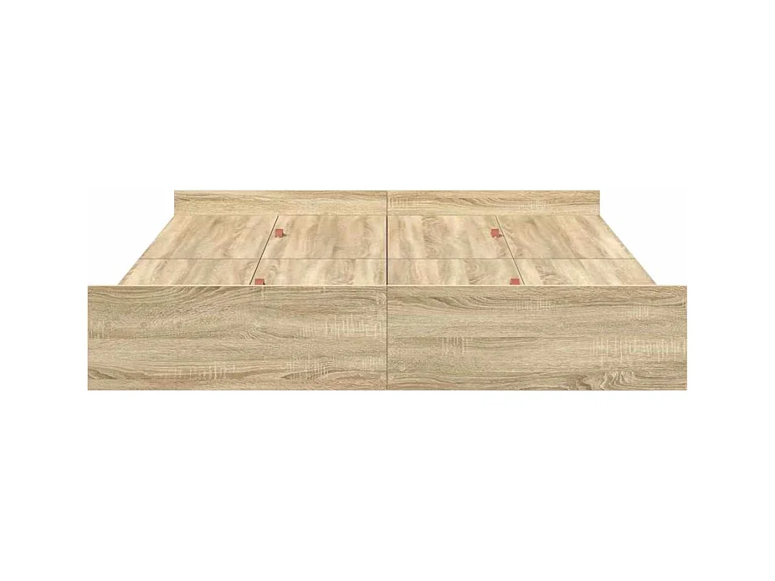 Cadre de lit avec rangement Chêne sonoma 140 x 190 cm
