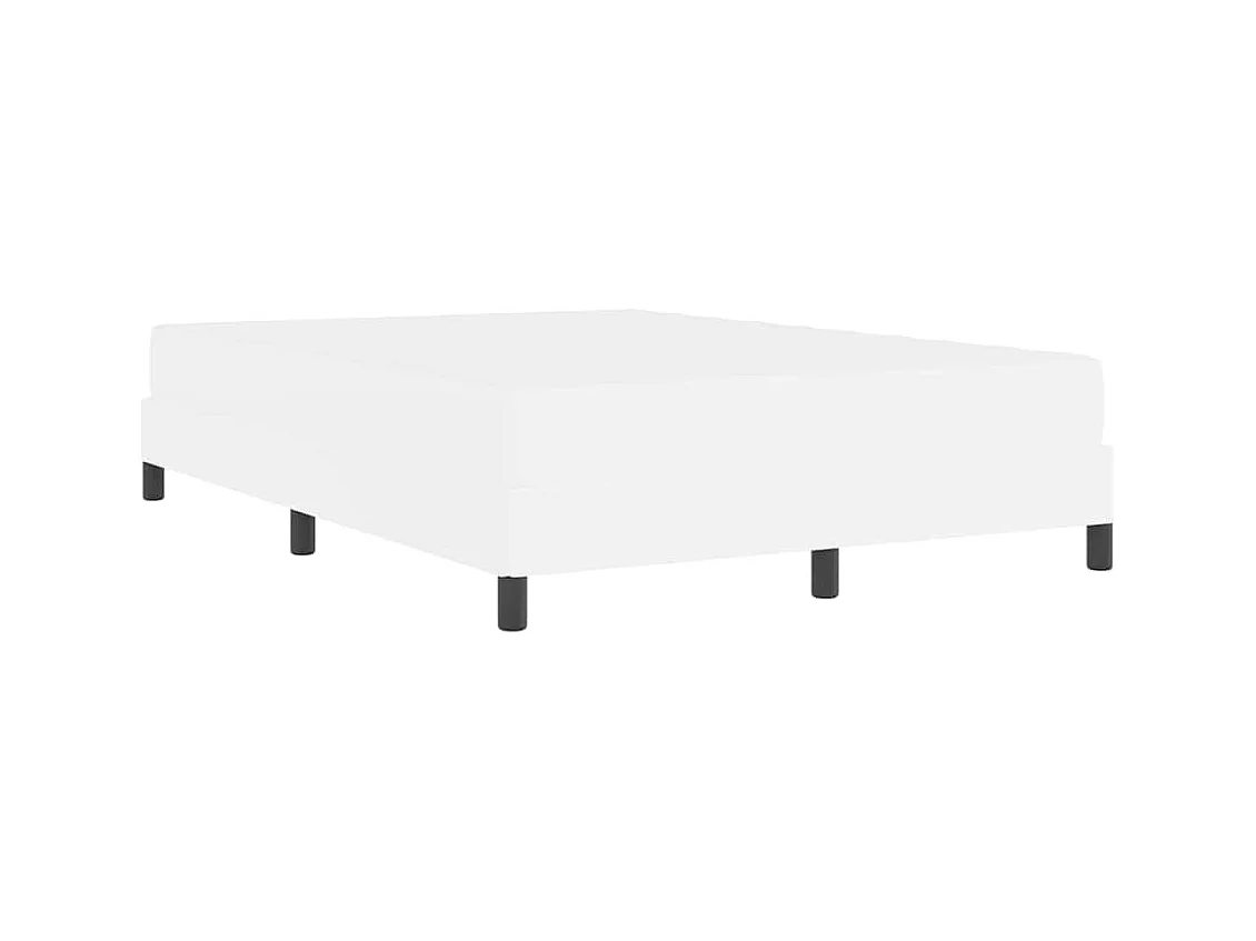 Cadre de lit avec matelas Blanc pur 160 x 200 cm Faux cuir