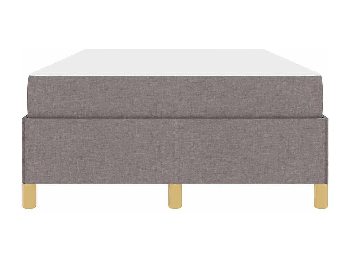 Cama tipo Box Spring Taupe y Blanco 120 x 190 cm tela