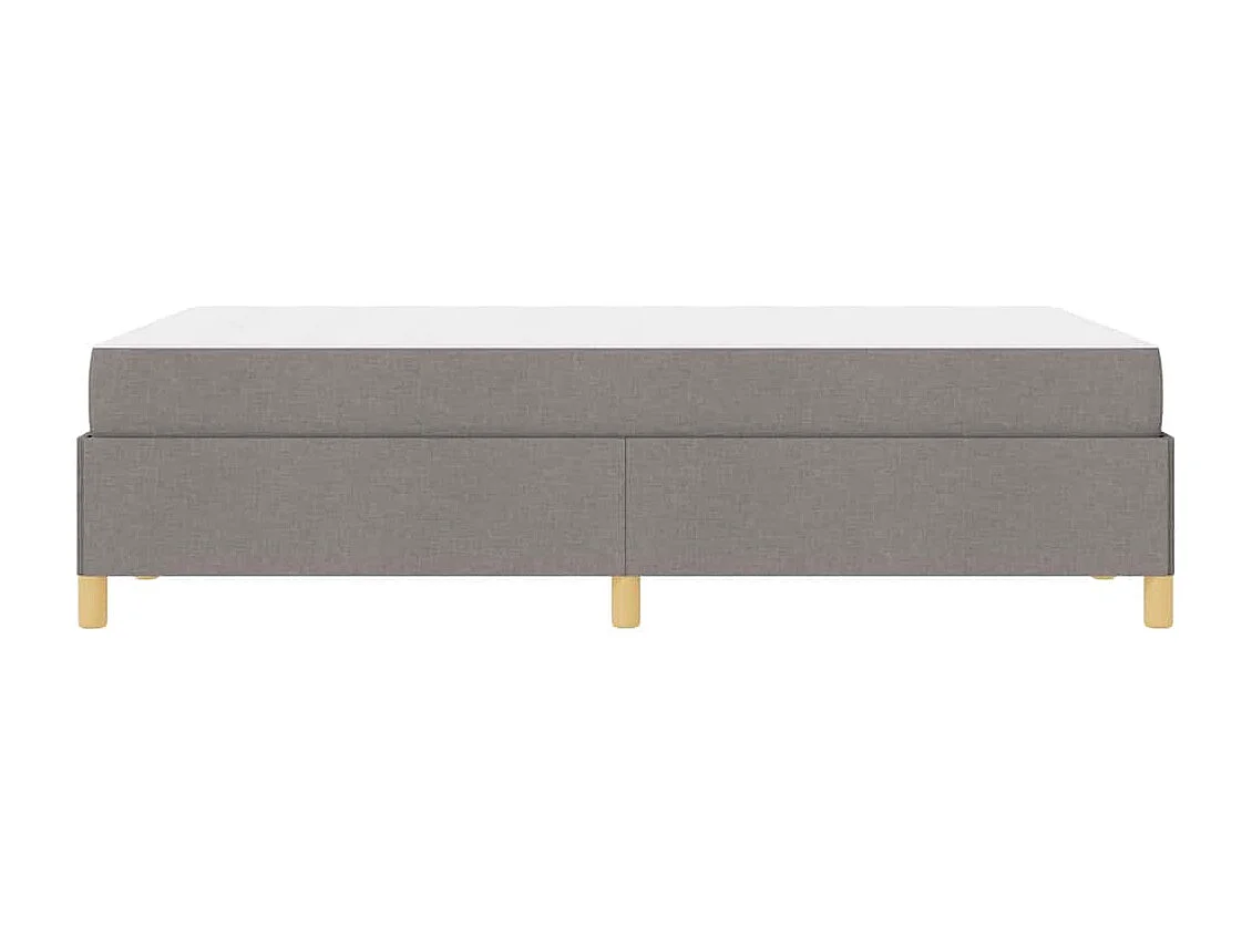 Cama tipo Box Spring Taupe y Blanco 120 x 190 cm tela