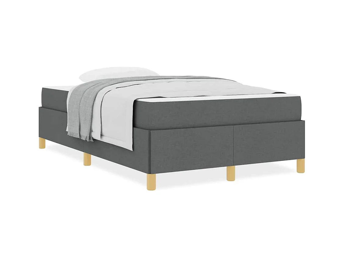 Cadre de lit Gris Foncé et Blanc et Gris Foncé 120 x 200 cm