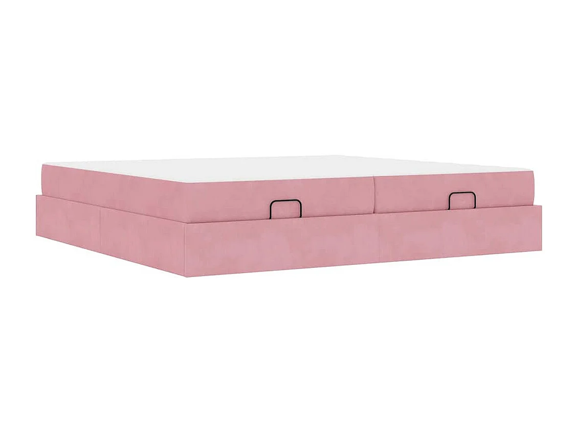 Estructura de cama Rosa 200 x 200 cm Terciopelo