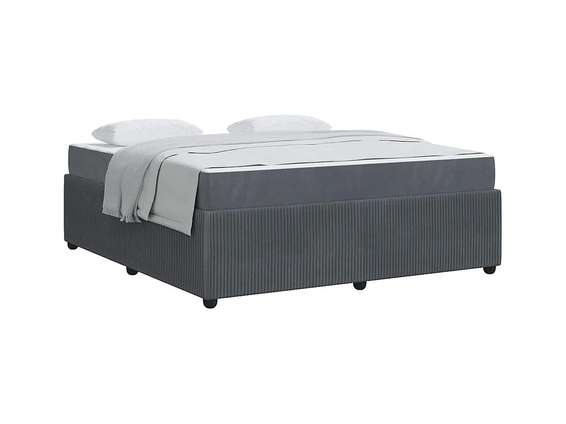 Estrutura de cama com colchão Cinzento escuro 180 x 200 cm