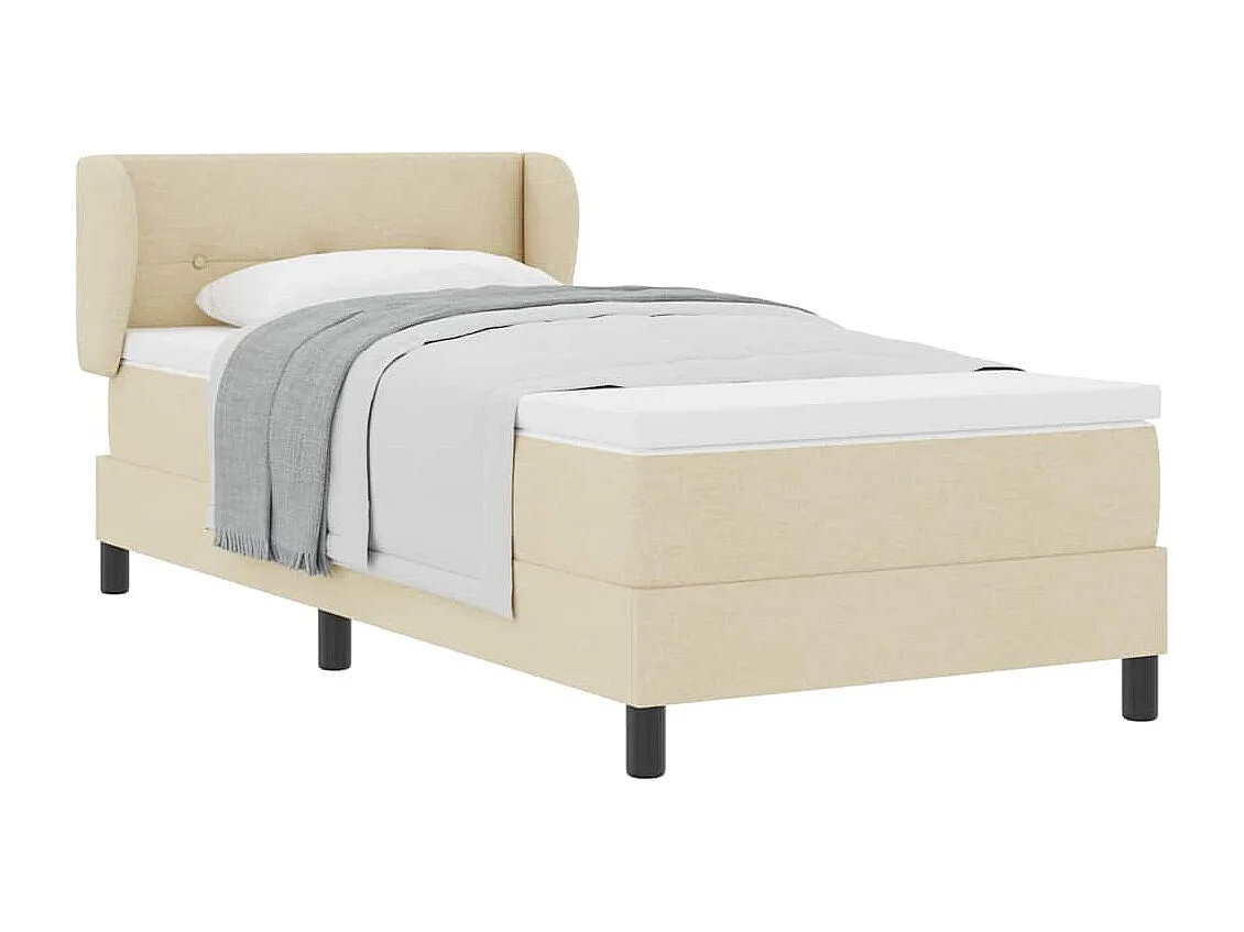 Boxspringbed met matras met matras Crème 80 x 200 cm Stof