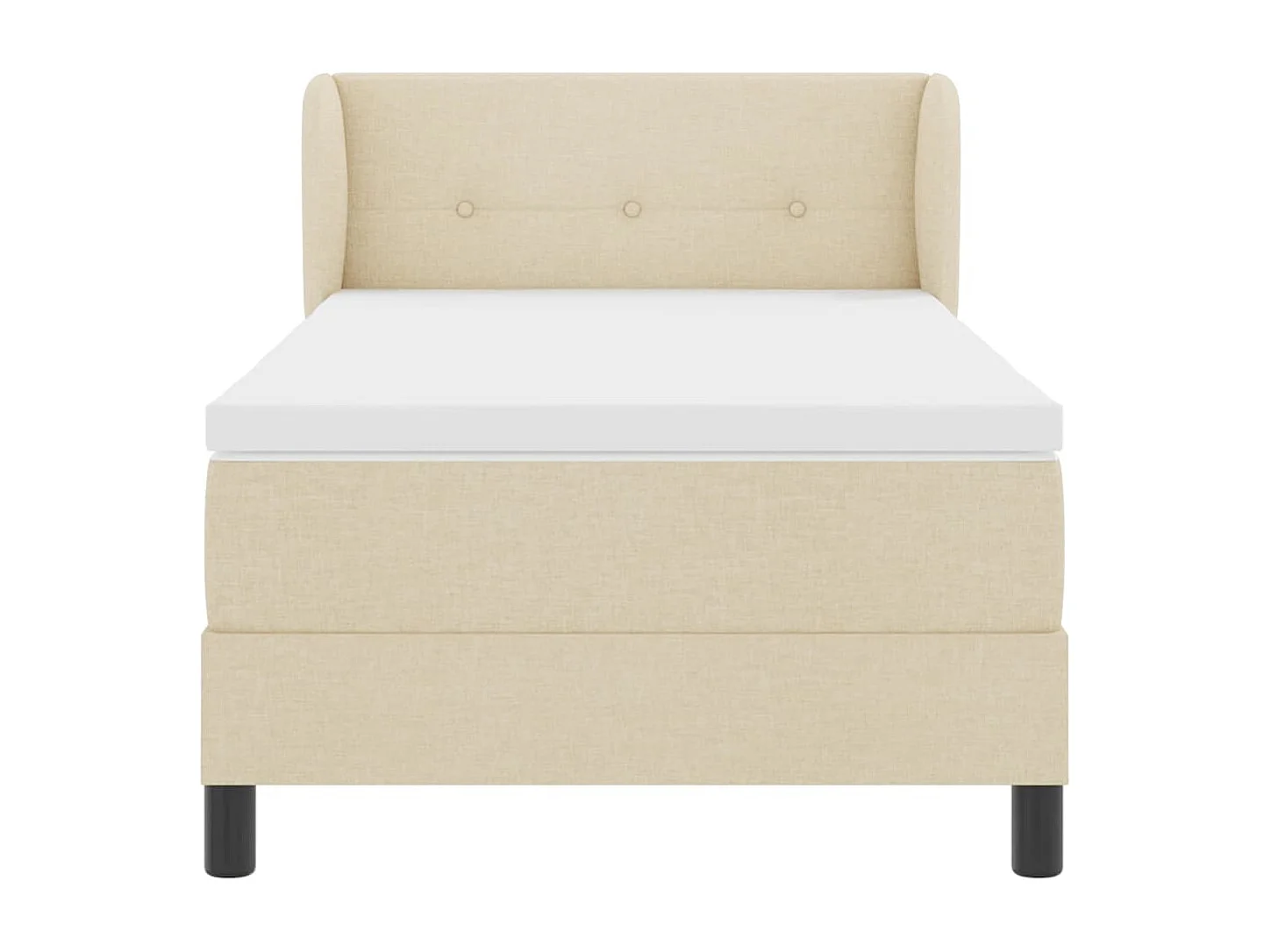 Boxspringbed met matras met matras Crème 80 x 200 cm Stof