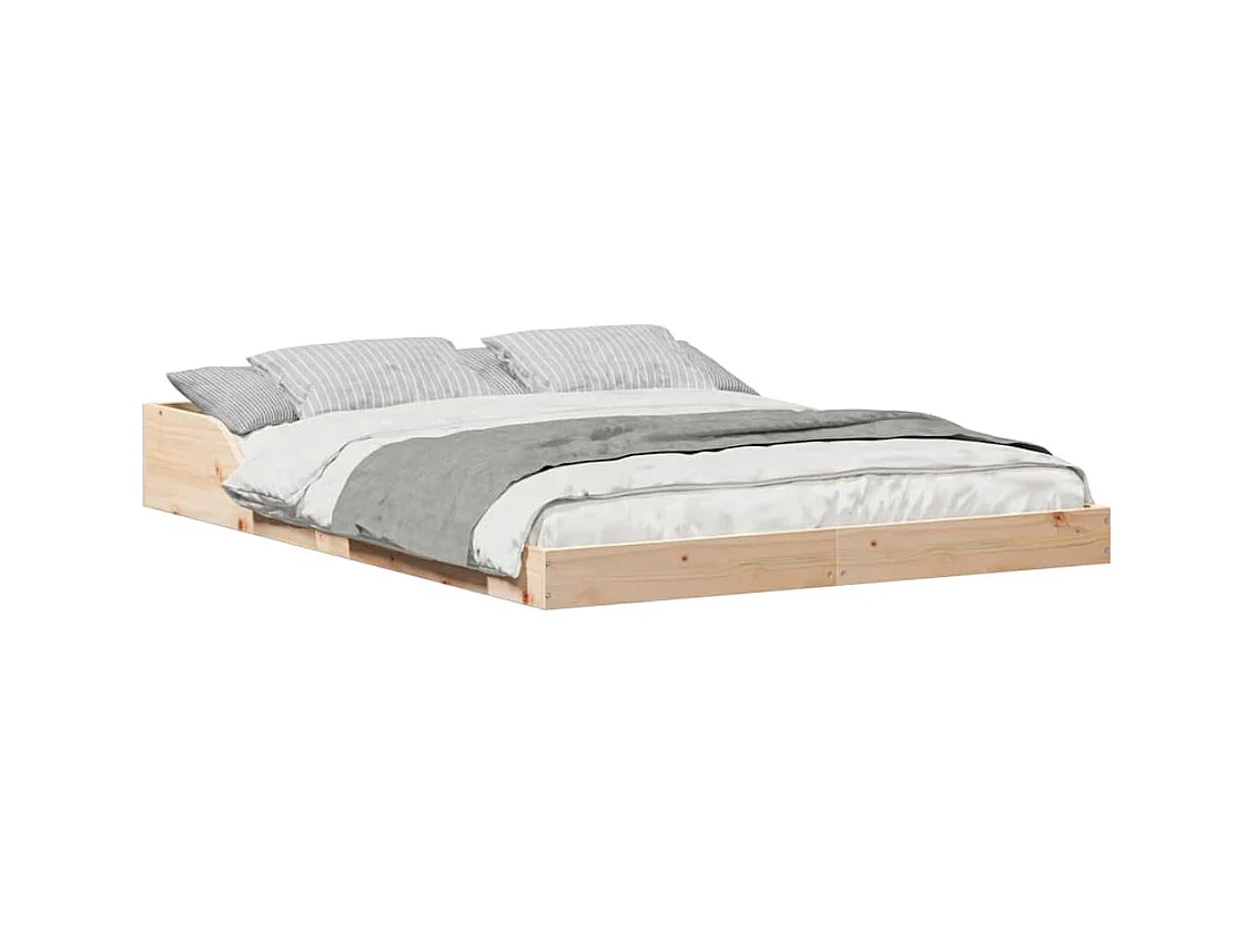 Cadre de lit Marron 120 x 190 cm Bois massif en pin