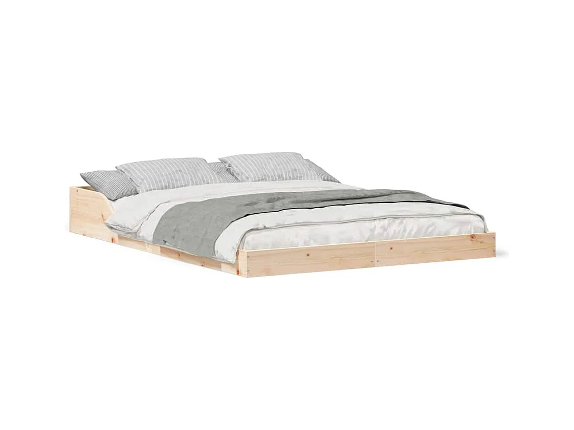 Cadre de lit Marron 120 x 190 cm Bois massif en pin