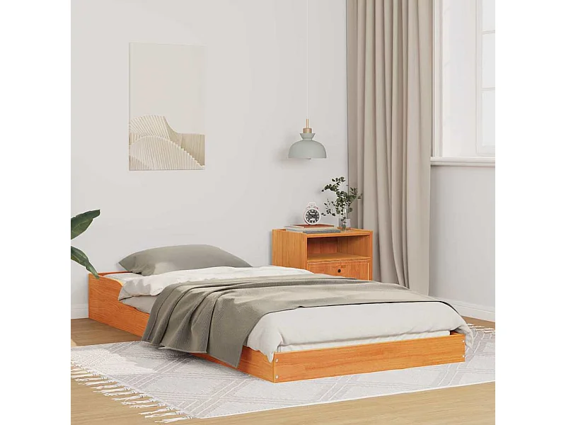 Estructura de cama Marrón cera 90 x 210 cm