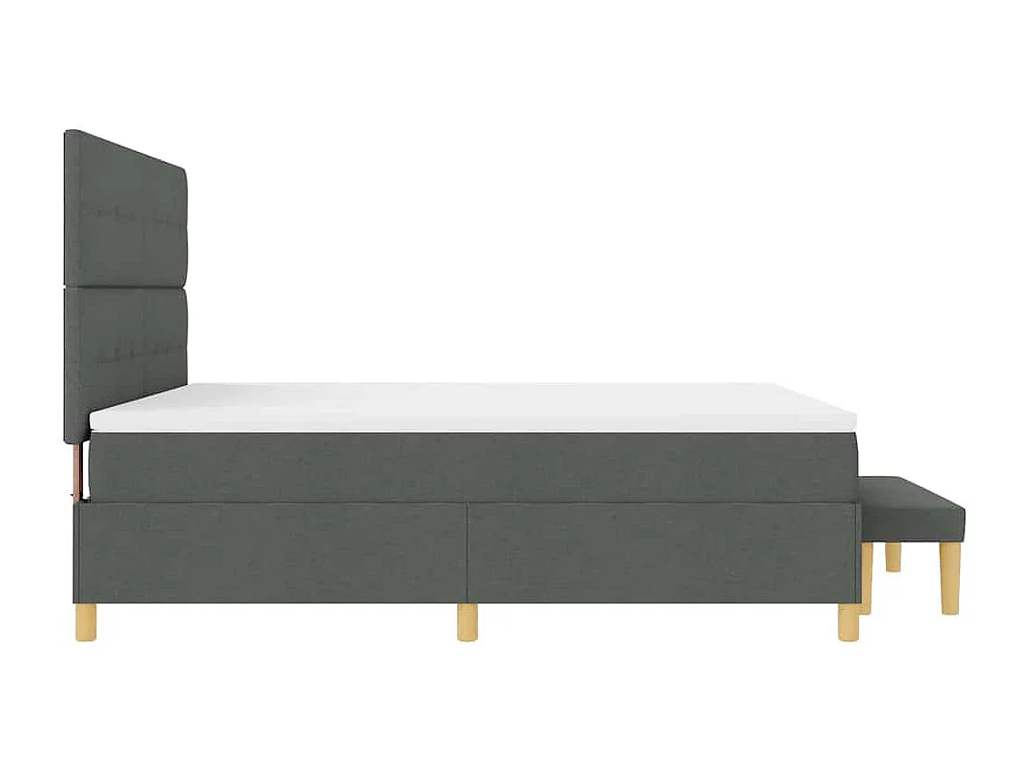 Boxspring bed met matras Donkergrijs 180 x 200 cm Stof
