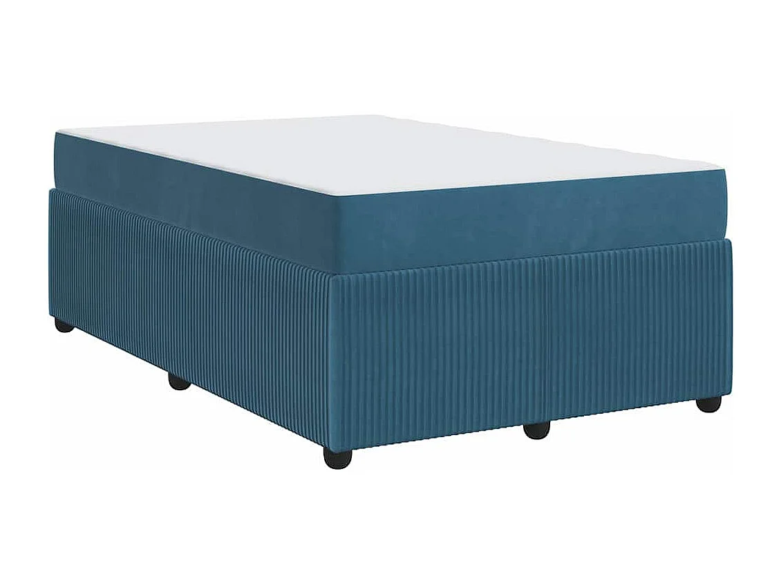 Bedframe met matras met matras Blauw 120 x 190 cm Fluweel