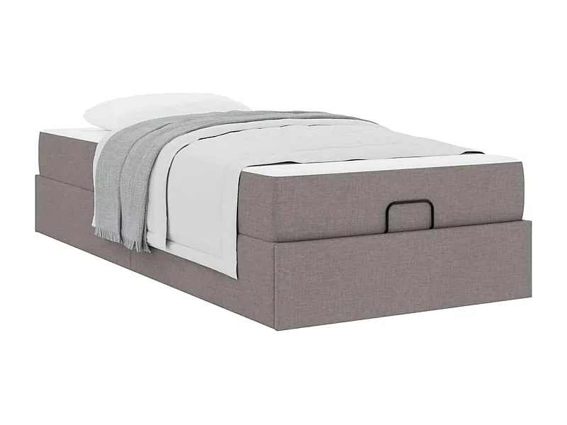 Bedframe met matras Taupe 100 x 200 cm Stof