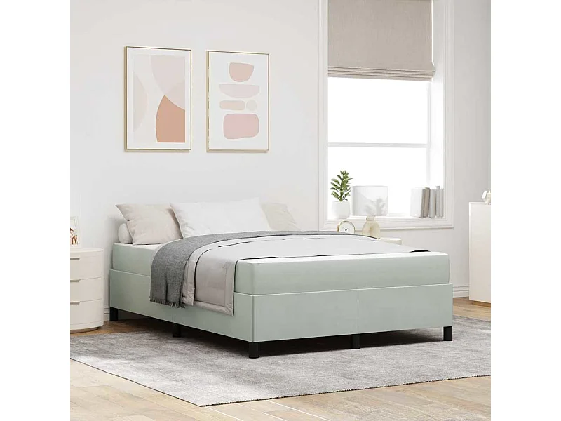Estrutura da Cama Branco, Cinza Claro e Cinza 160 x 200 cm