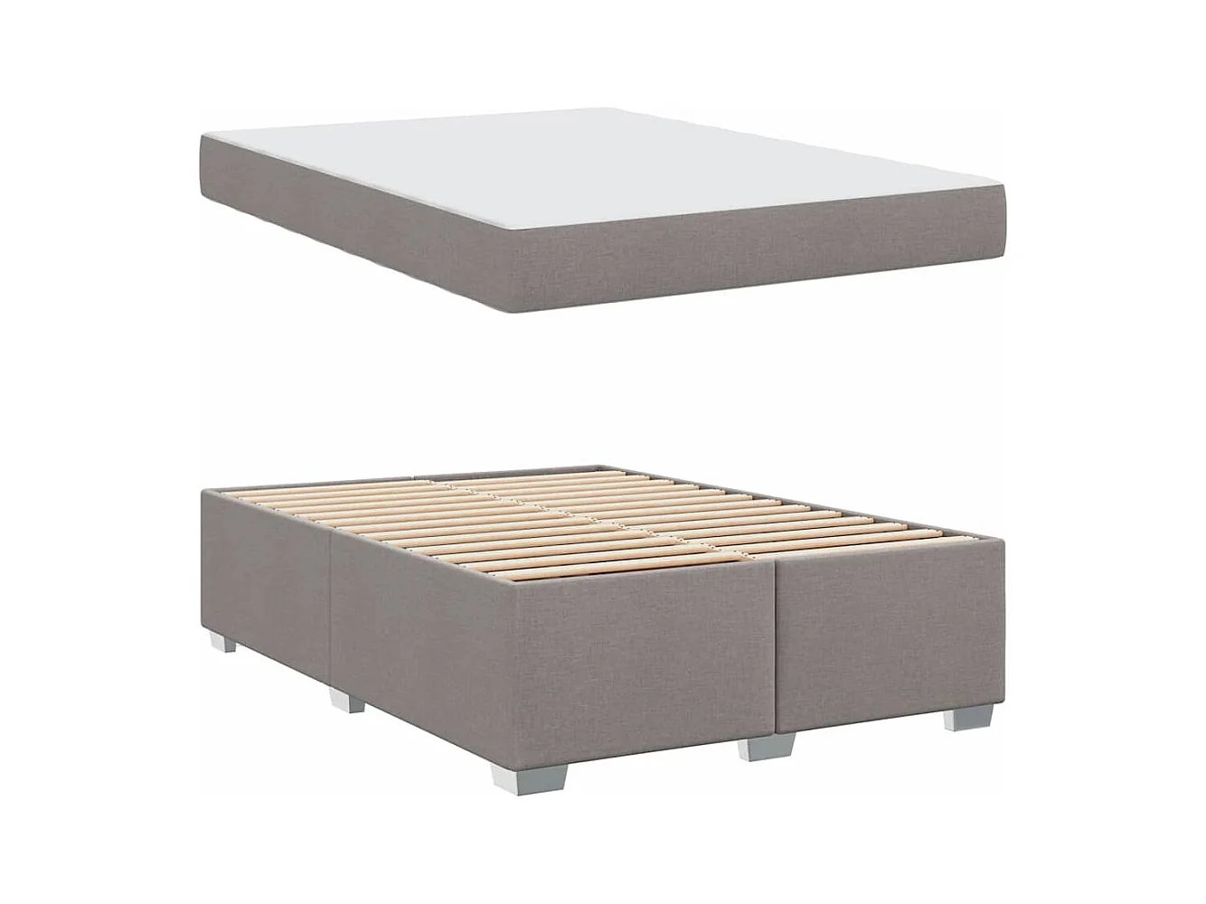 Cadre de lit Taupe 140 x 200 cm tissu