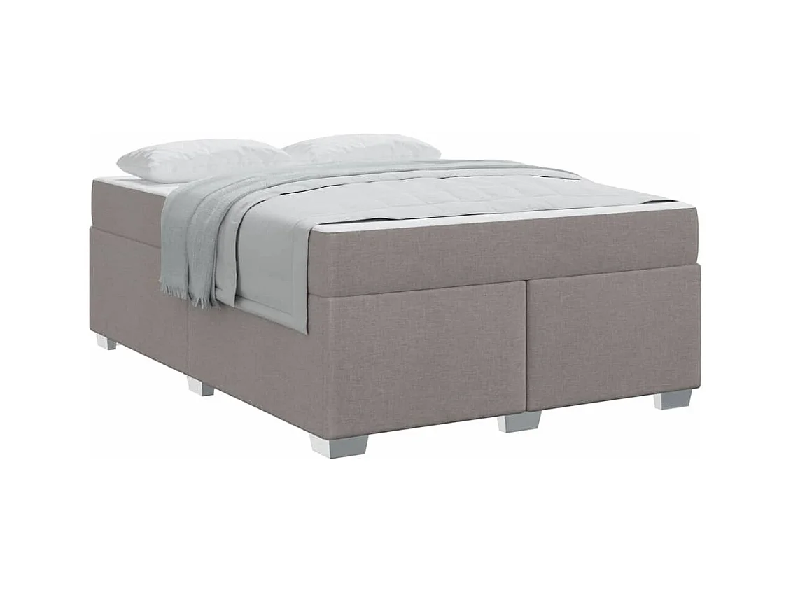 Cadre de lit Taupe 140 x 200 cm tissu