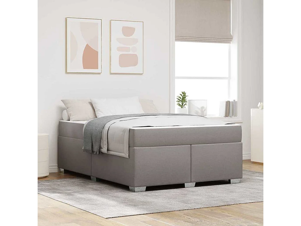 Cadre de lit Taupe 140 x 200 cm tissu