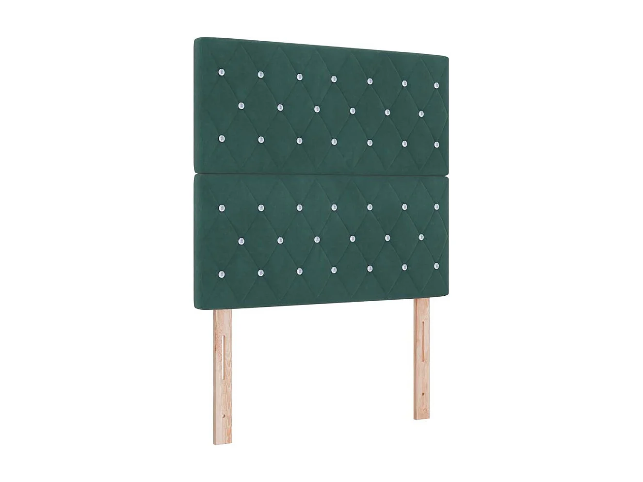 Cadre de lit avec matelas Vert foncé 100 x 200 cm Velours