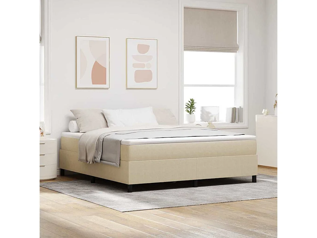 Cama Box Cinza Verde 180 x 200 cm Tecido de veludo côtelé