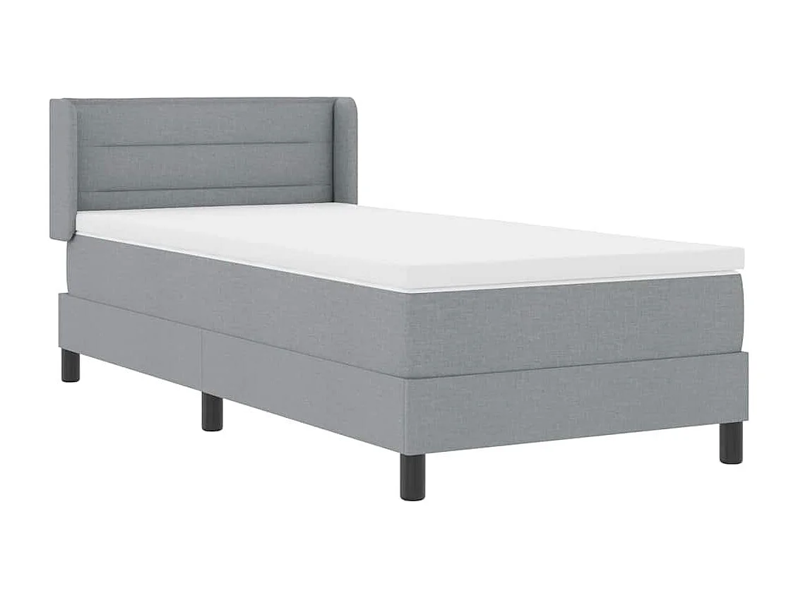 Cadre de lit avec matelas avec matelas Gris clair 80 x 200 cm
