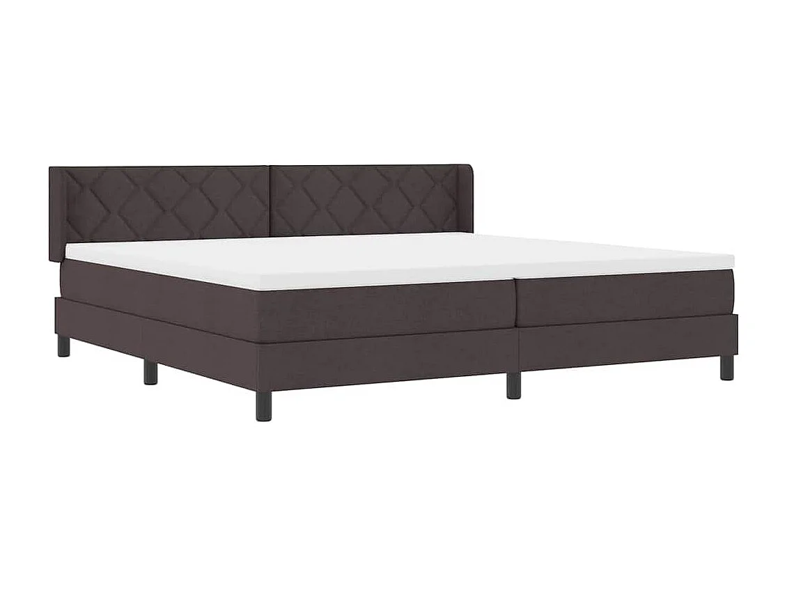 Cadre de lit avec matelas Marron foncé 200 x 200 cm