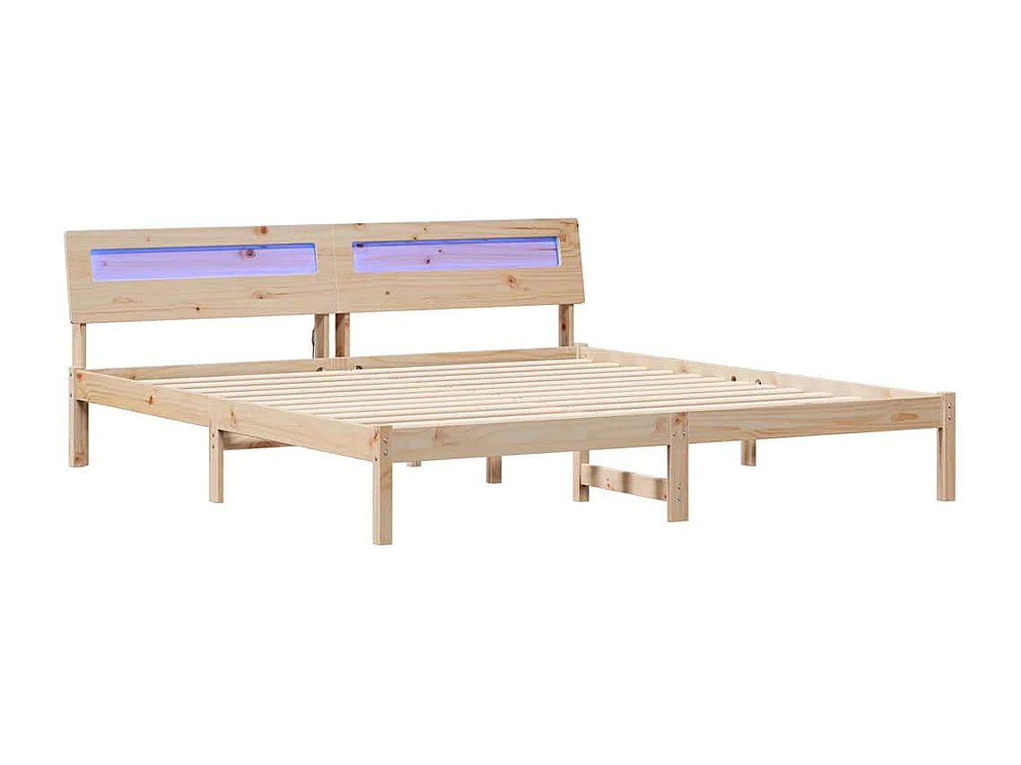 Cadre de lit Marron 180 x 200 cm Bois massif en pin