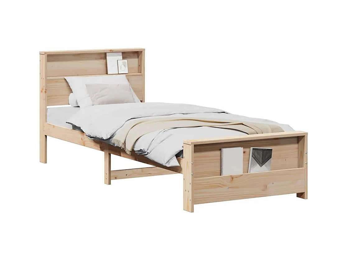 Estrutura da Cama Castanho 80 x 200 cm Madeira de pinho maciça