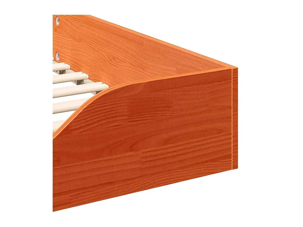 Cadre de lit surélevé Marron cire 100 x 220 cm