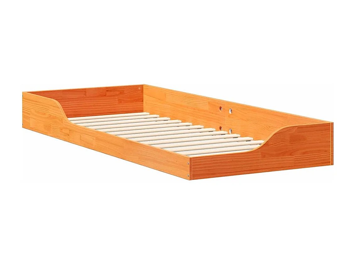 Estructura de cama Marrón cera 100 x 220 cm