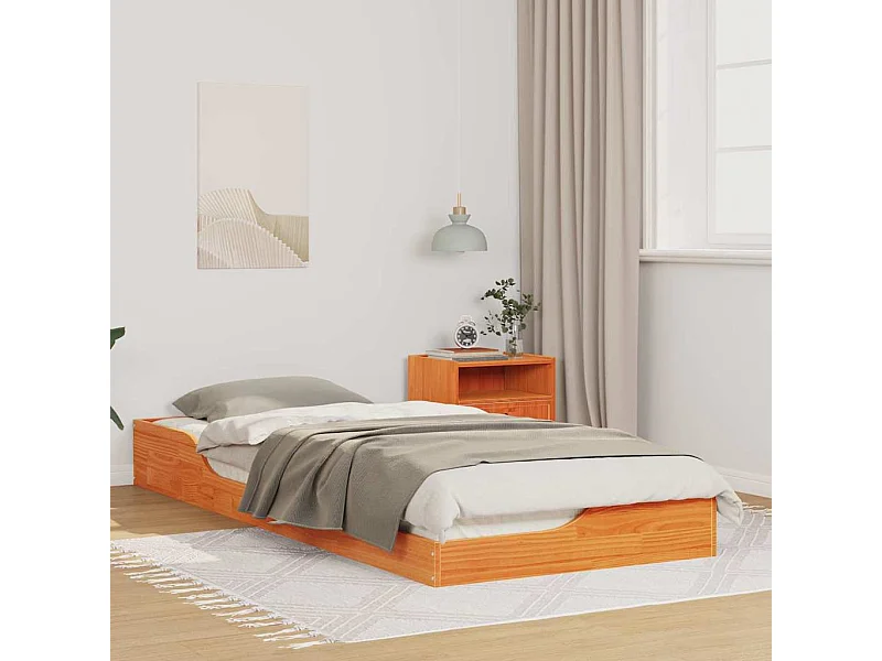 Estructura de cama Marrón cera 100 x 220 cm