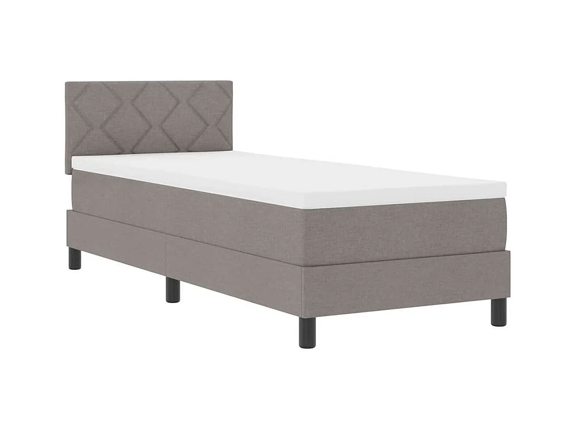Cama box spring com colchão Cinzento-acastanhado 80 x 200 cm