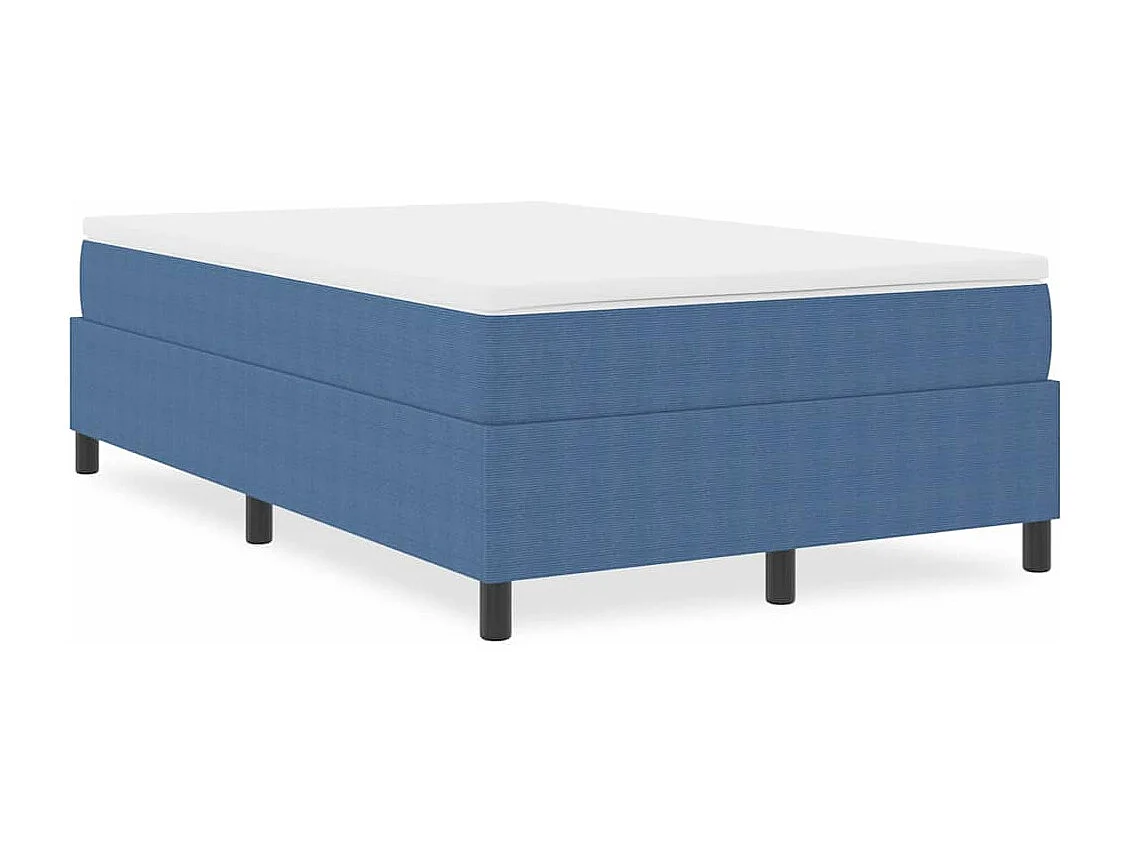 Cadre de lit Bleu 120 x 200 cm Tissu en velours côtelé