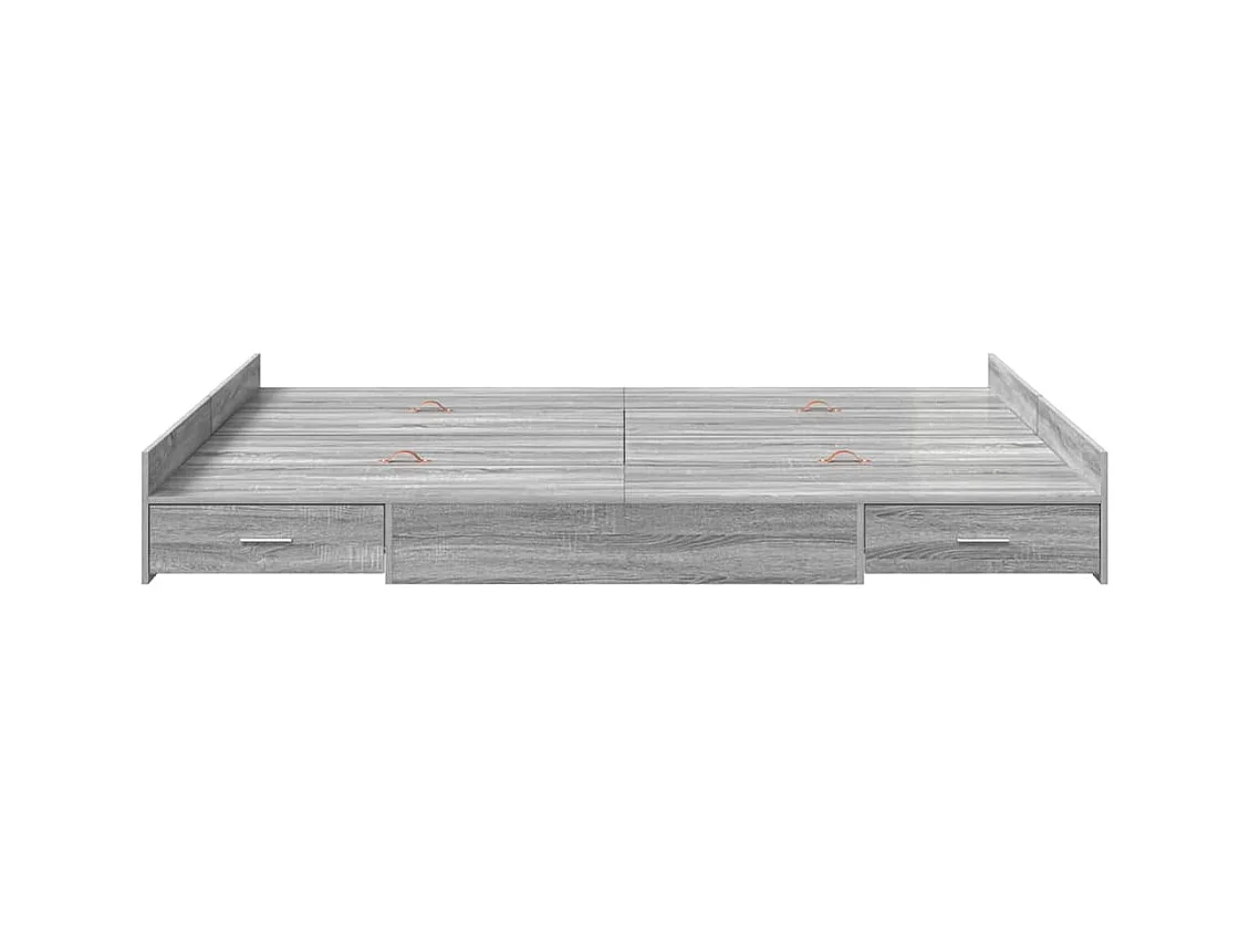 Cadre de lit avec rangement Sonoma gris 140 x 200 cm
