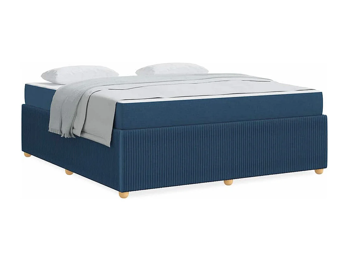 Bedframe met matras met matras Blauw 180 x 200 cm Stof