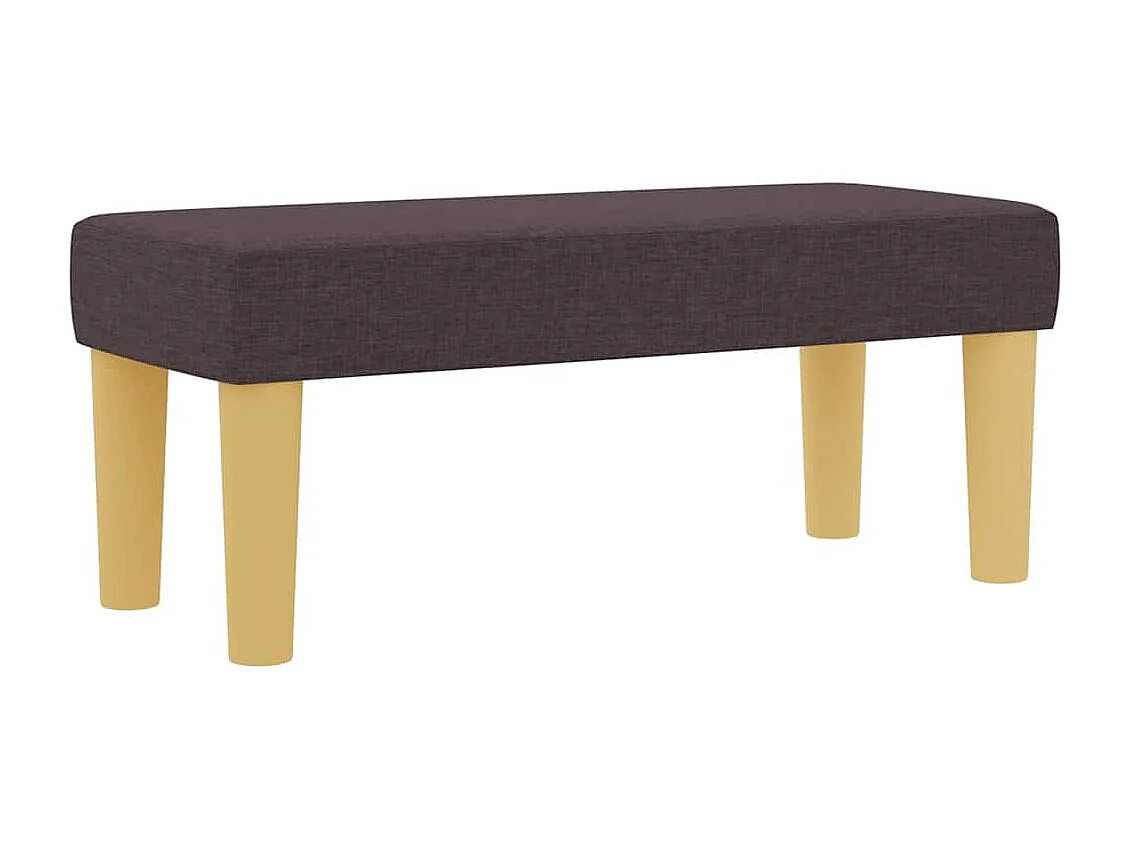 Cadre de lit avec matelas Marron foncé 100 x 200 cm tissu