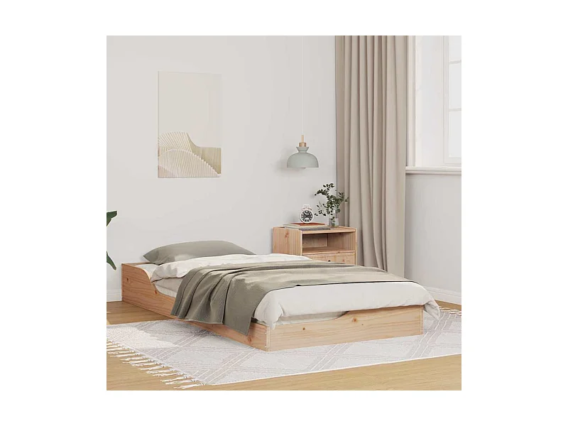 Bedframe Bruin 90 x 190 cm Massief grenenhout