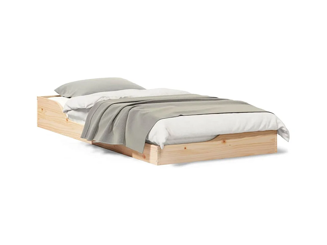 Bedframe Bruin 90 x 190 cm Massief grenenhout