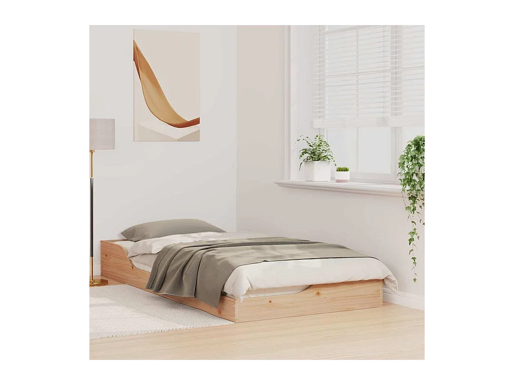 Bedframe Bruin 90 x 190 cm Massief grenenhout